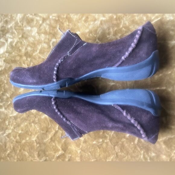 Natural Soul by Naturalizer Loafer Shoes Size 10M Suede Rigg Brown Slip-On Zip - Picture 5 of 6